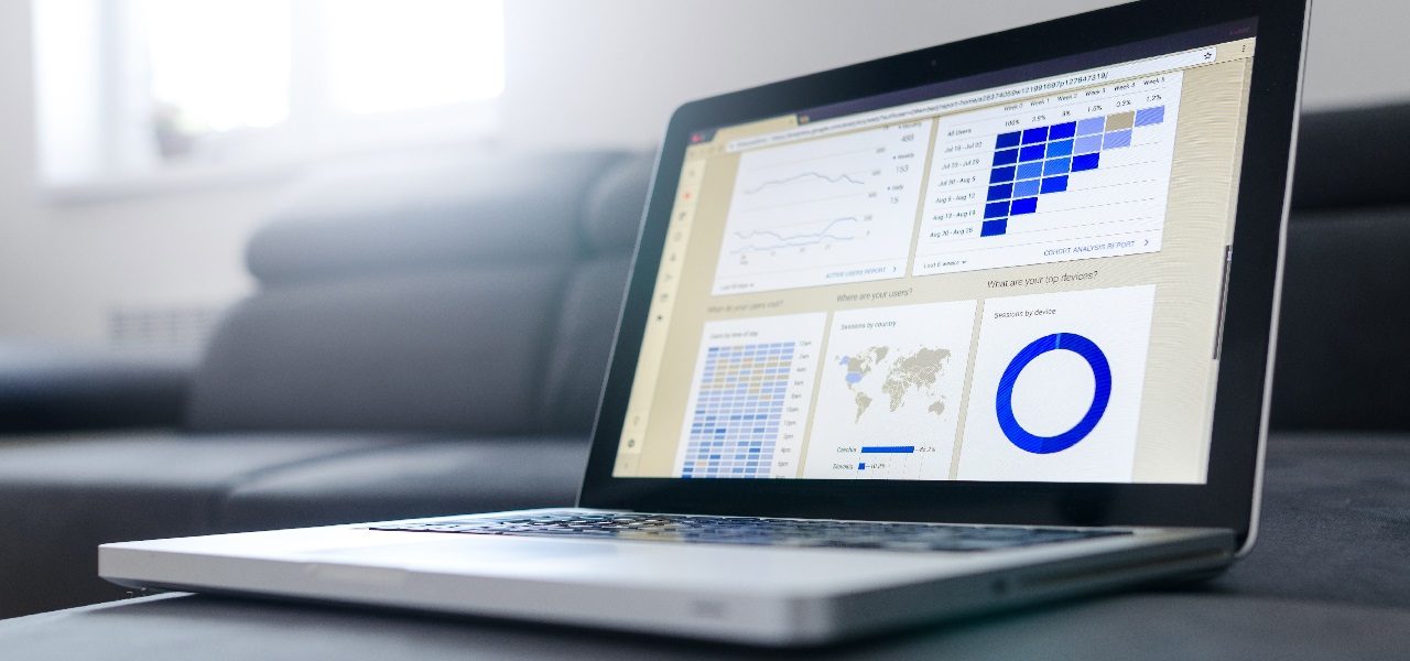 business analytics on computer screen