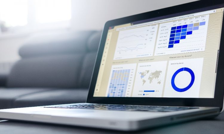 business analytics on computer screen